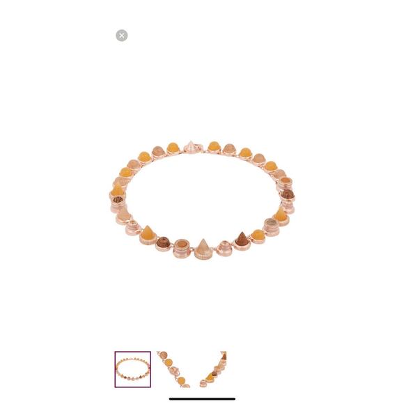 Eddie Borgo Necklace Collage Hematite & Quartz Gold Plated Cabochon Collar $800 - Picture 14 of 14